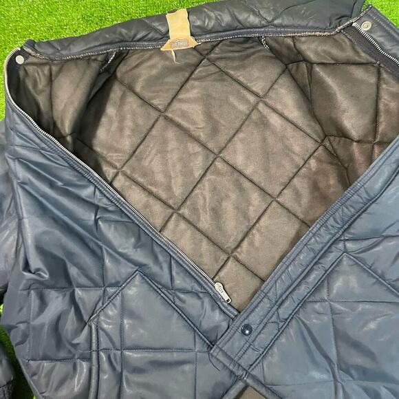 Vintage 1980s Big Smith Work Jacket Large Zip Up Pockets Quilted Blue EUC - Picture 4 of 7